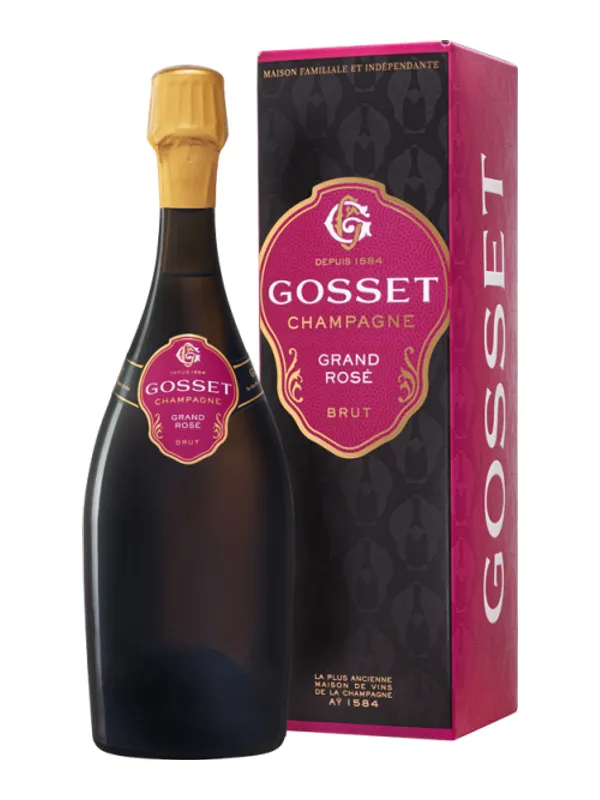 Botella de Champagne Gosset - Grand Rosé - Estuche Regalo