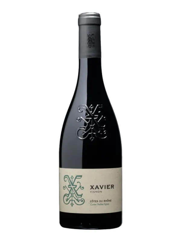 Botella de Côtes du Rhône Vieilles Vignes Bio - Xavier Vignon 2020