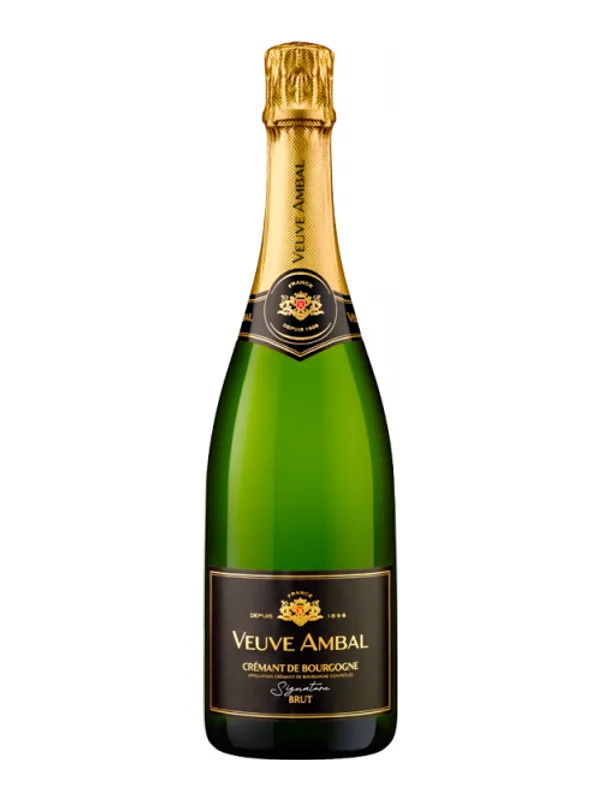Botella de Crémant de Borgoña Brut Blanc - Cuvée Signature - Veuve Ambal