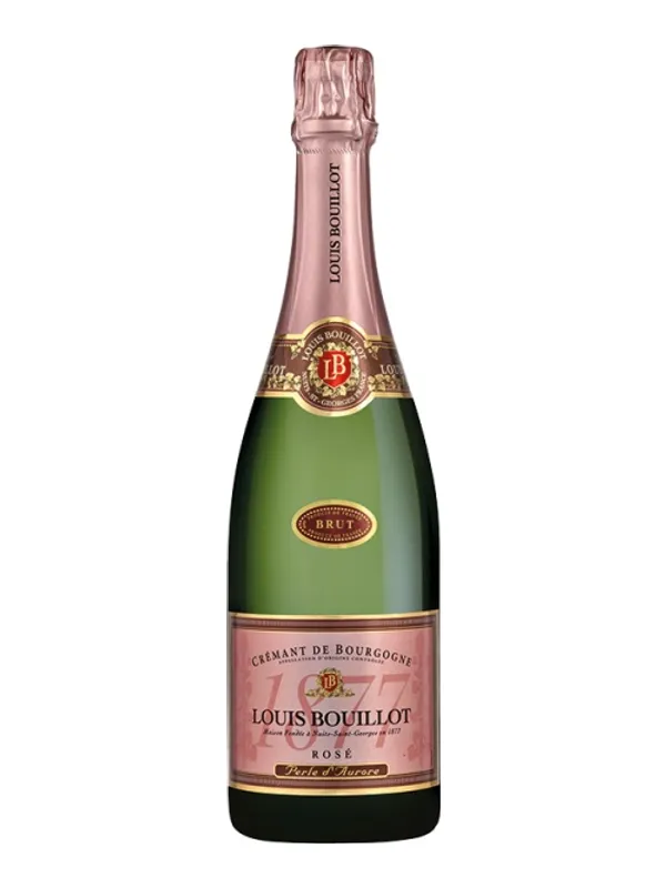Botella de Crémant de Borgoña Rosé - Perle d'Aurore - Louis Bouillot