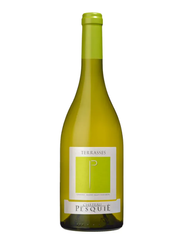 Botella de Les Terrasses Blanc - Château Pesquié 2025