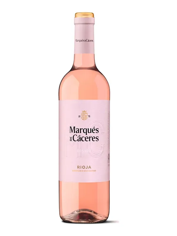 Botella de Marqués de Cáceres rosado
