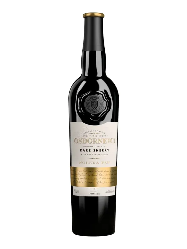 Botella de Osborne Rare Sherry Palo Cortado Solera PΔP