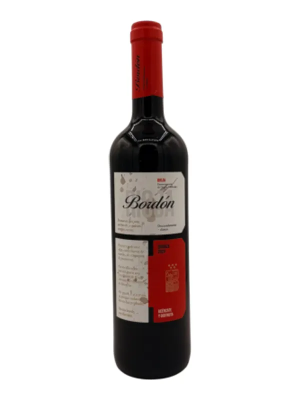 Botella de Rioja Bordon Crianza - Etiqueta deteriorada 2020